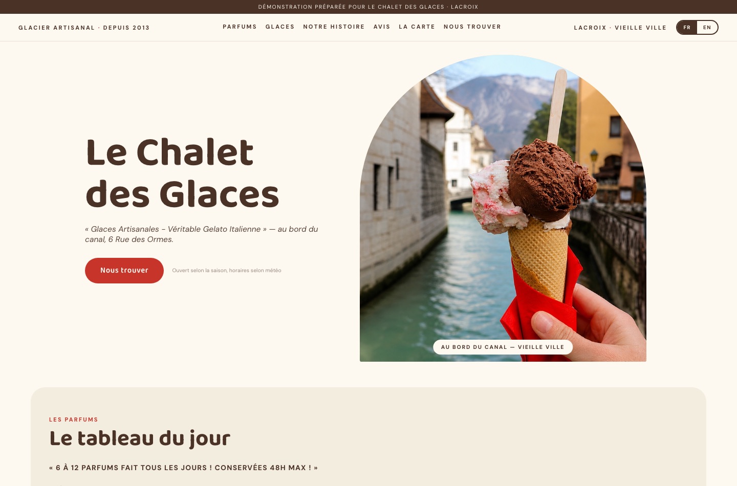„Le Chalet des Glaces“ · Eisdiele · Altstadt