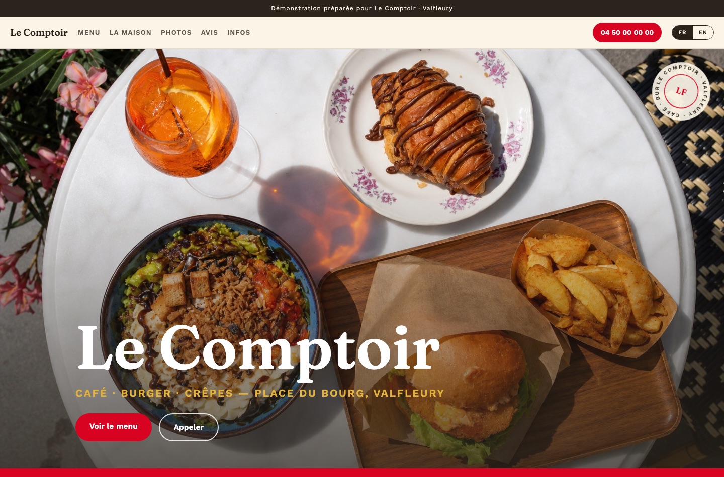 „Le Comptoir“ · Café-Kantine · Bergdorf