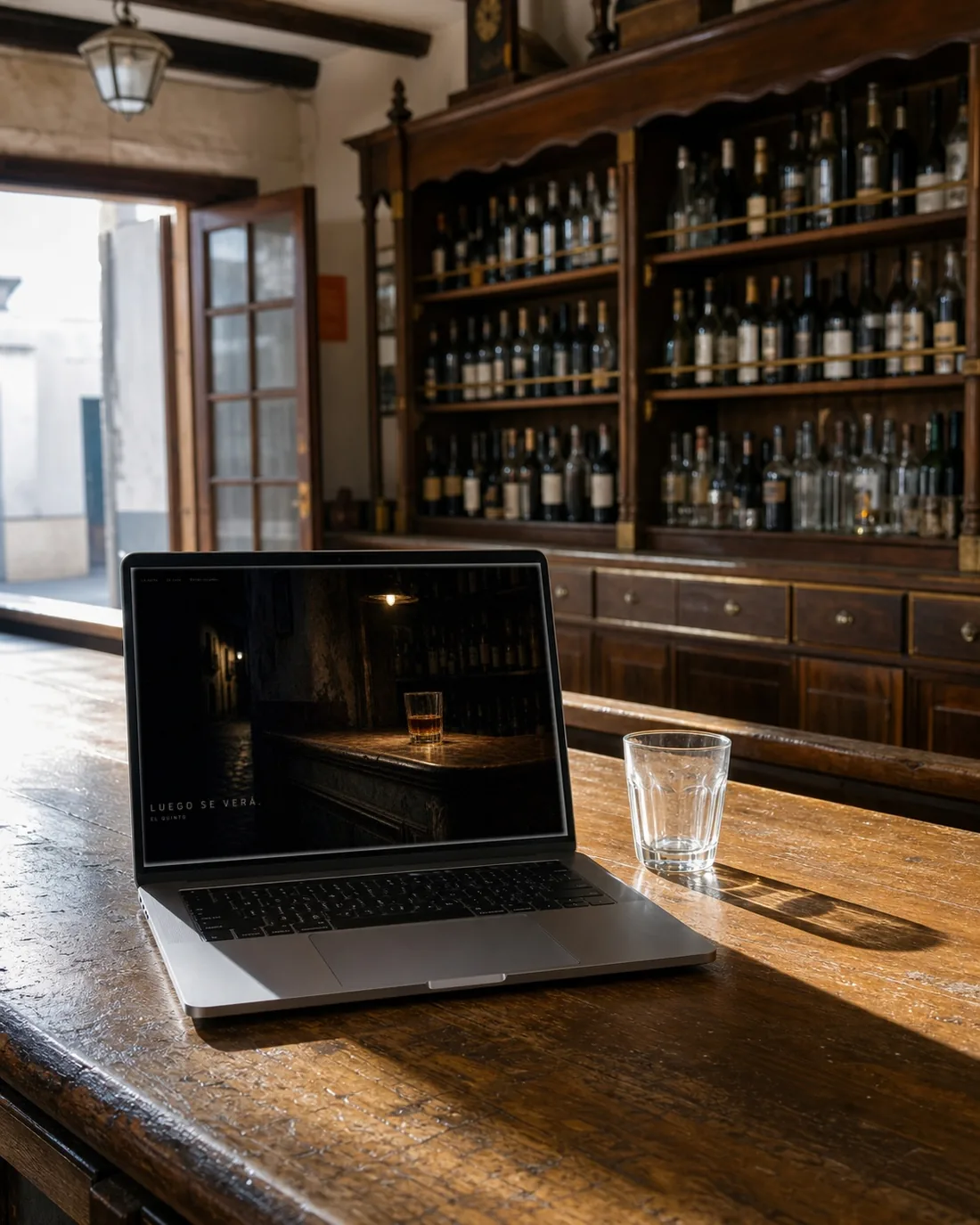 A website shown on a screen, in the place it was made for