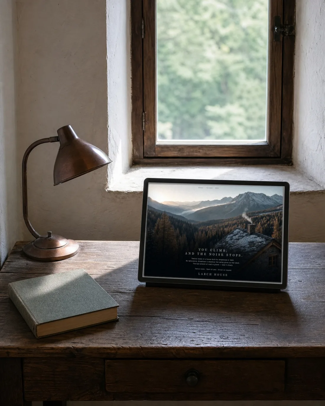 A website shown on a screen, in the place it was made for