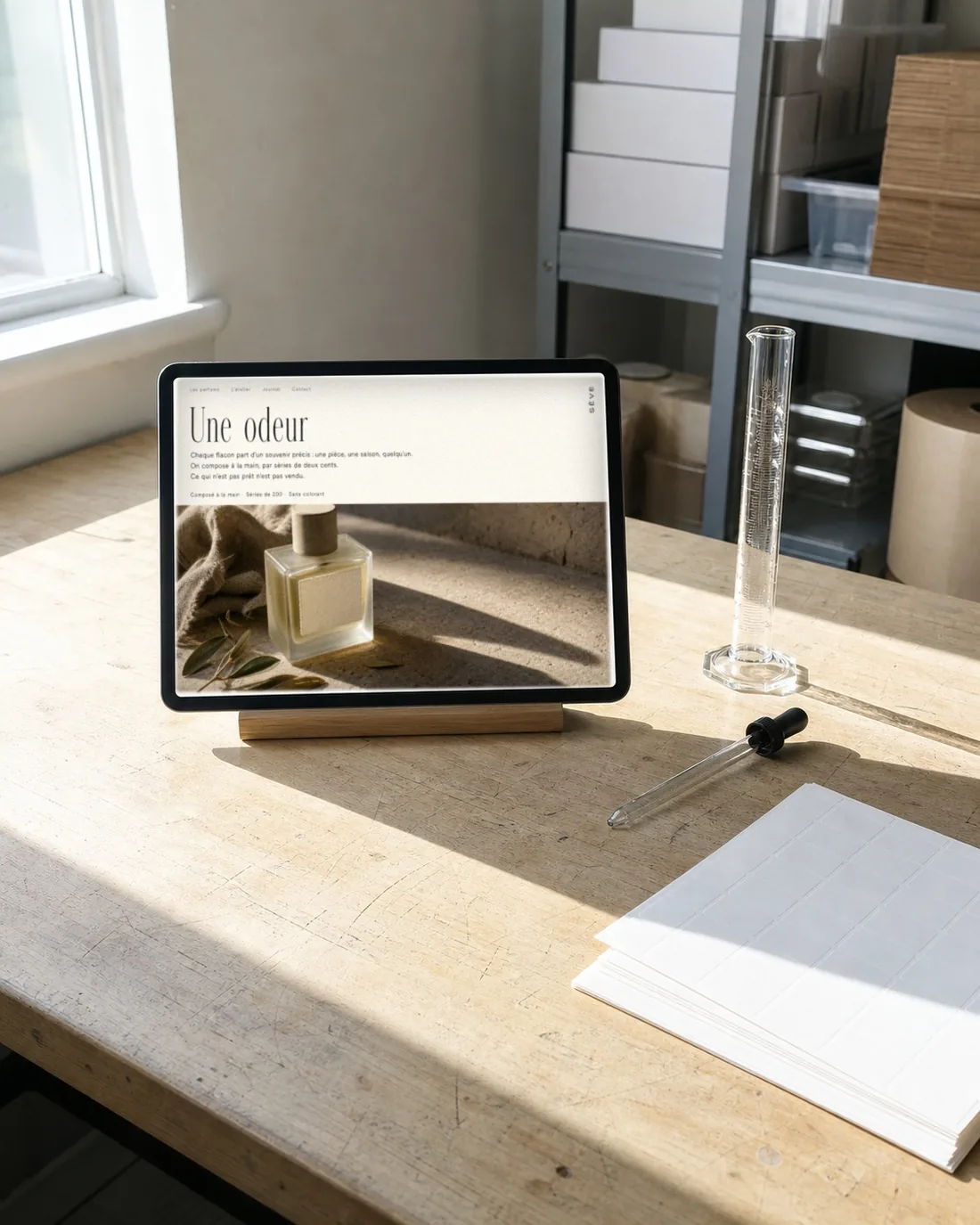 A website shown on a screen, in the place it was made for